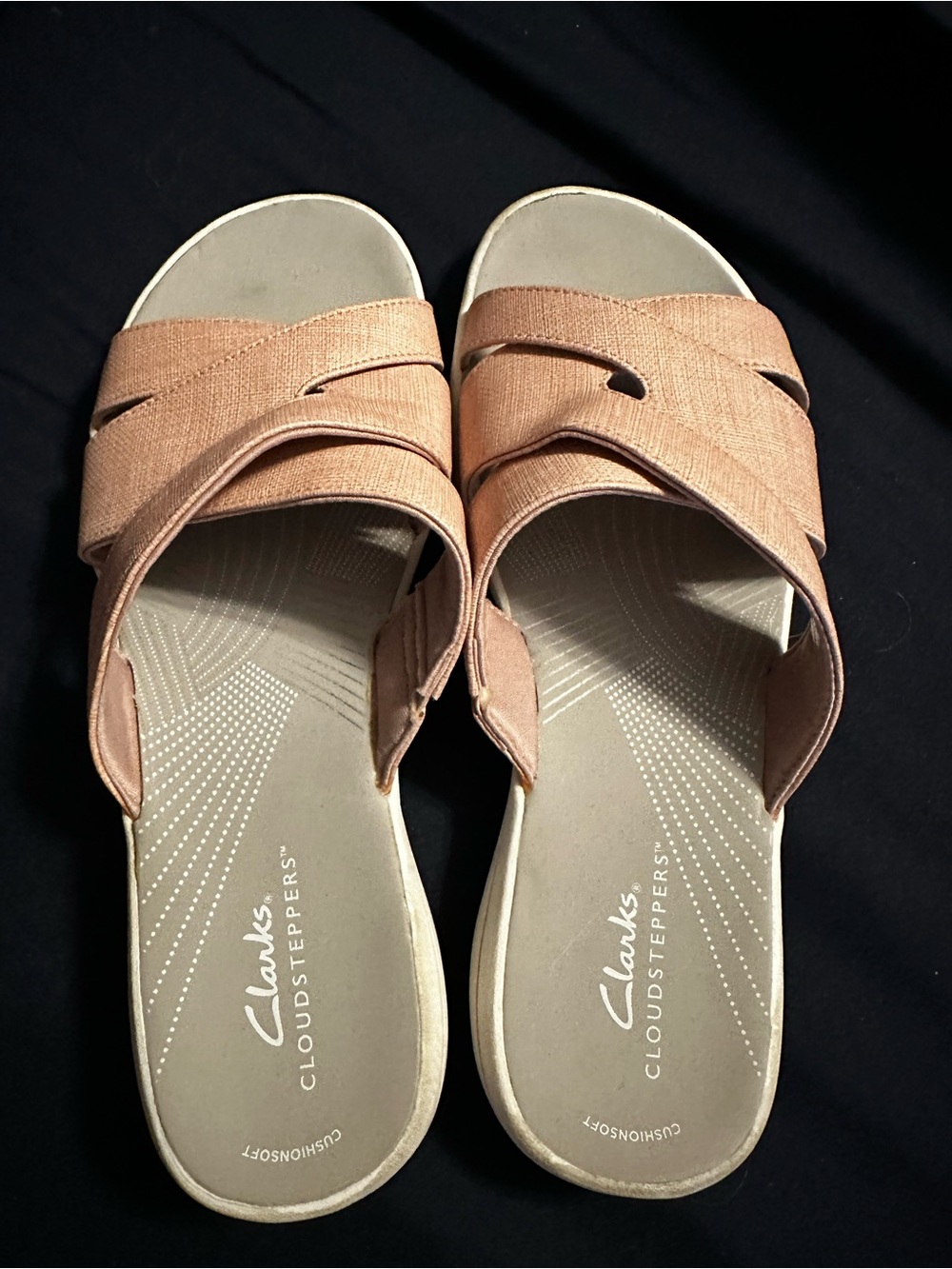 Clarks Cloudsteppers Women’s Pink Slide Sandals 9